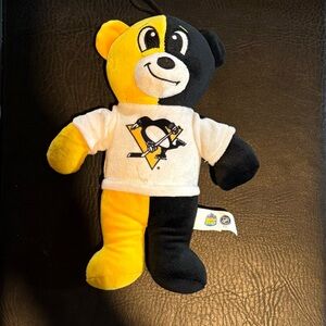Black and Yellow Pittsburgh Penguins Plush Bear